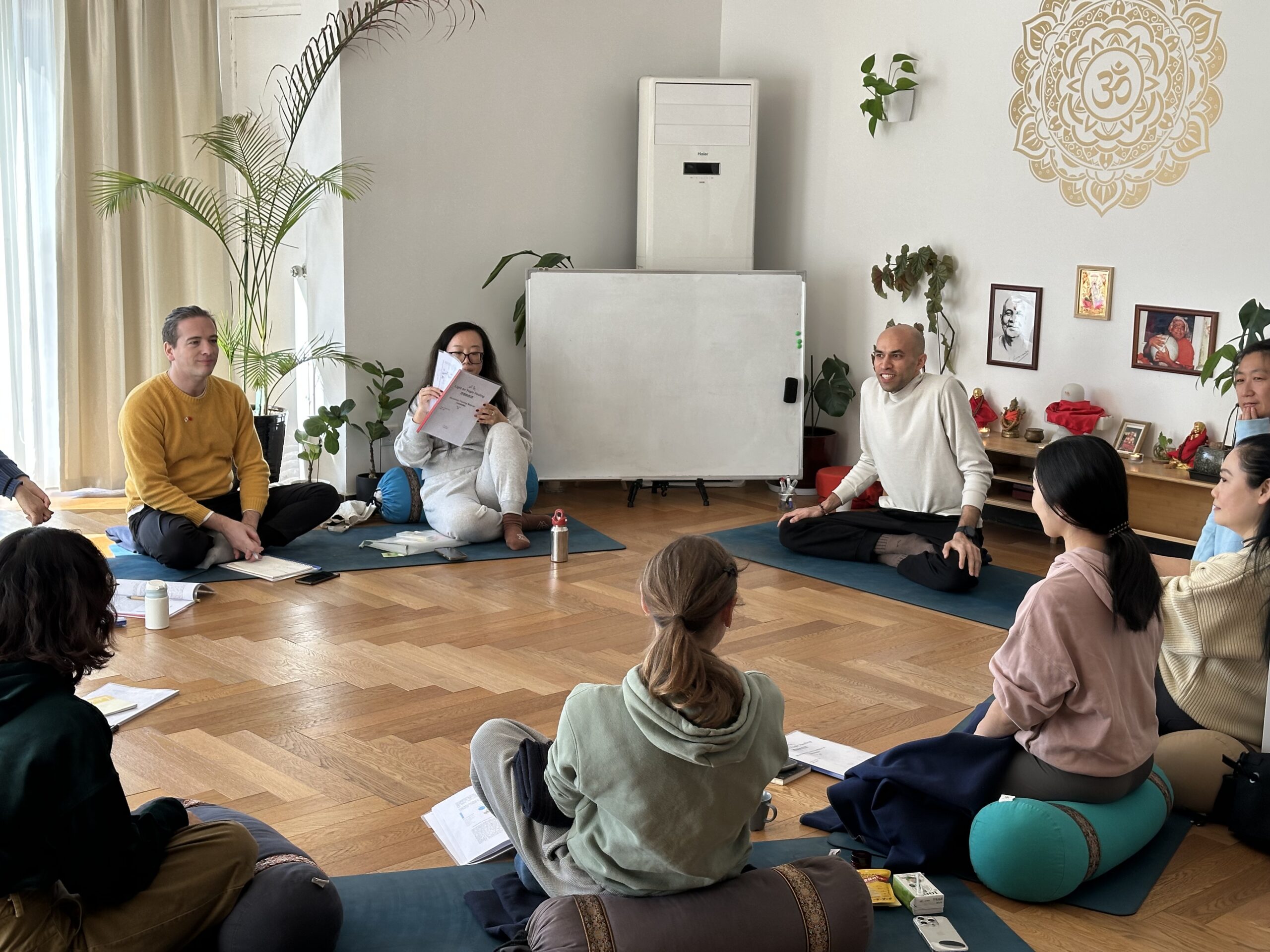 Peaceful yoga studio